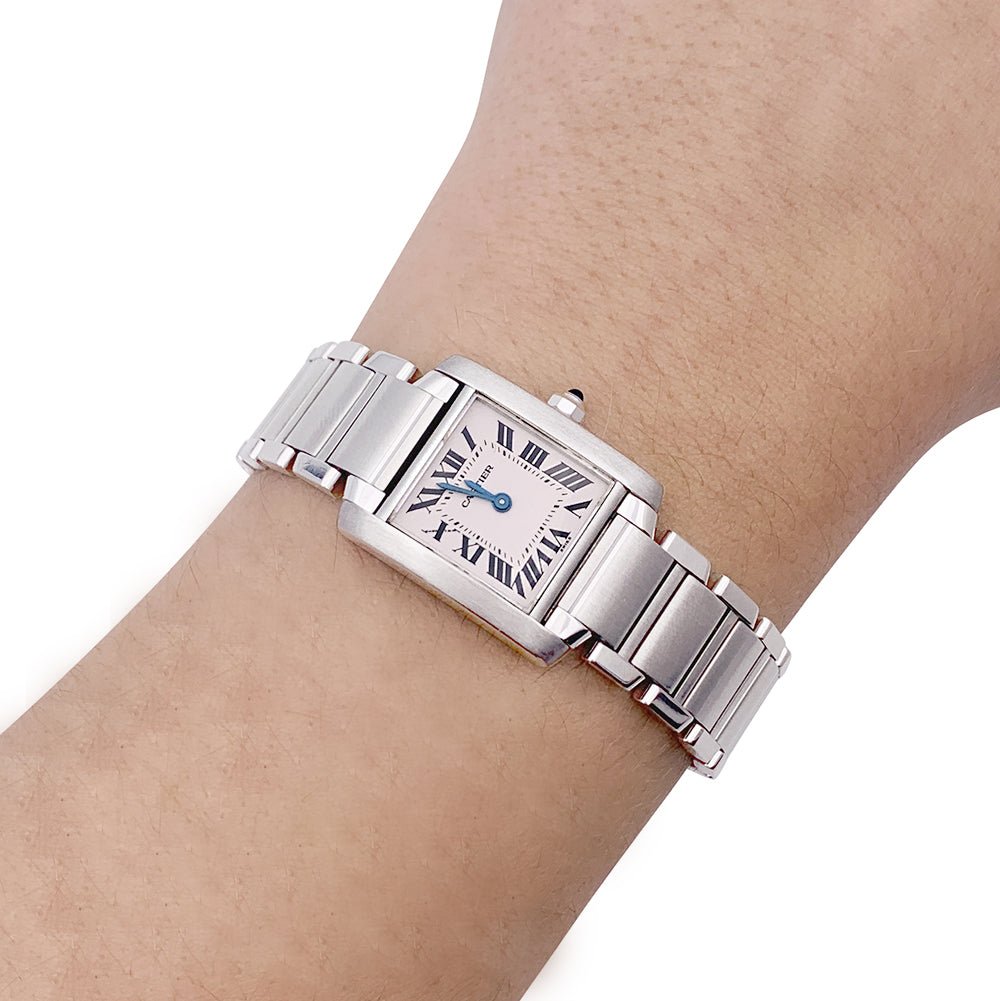 Montre Quartz CARTIER "Tank Française" en acier - Castafiore