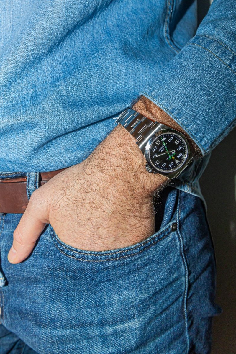 Montre ROLEX "Air king" en acier - Castafiore