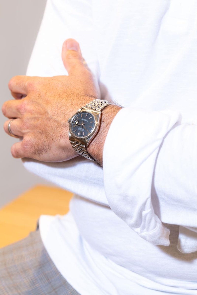 Montre ROLEX "Date just" en acier - Castafiore