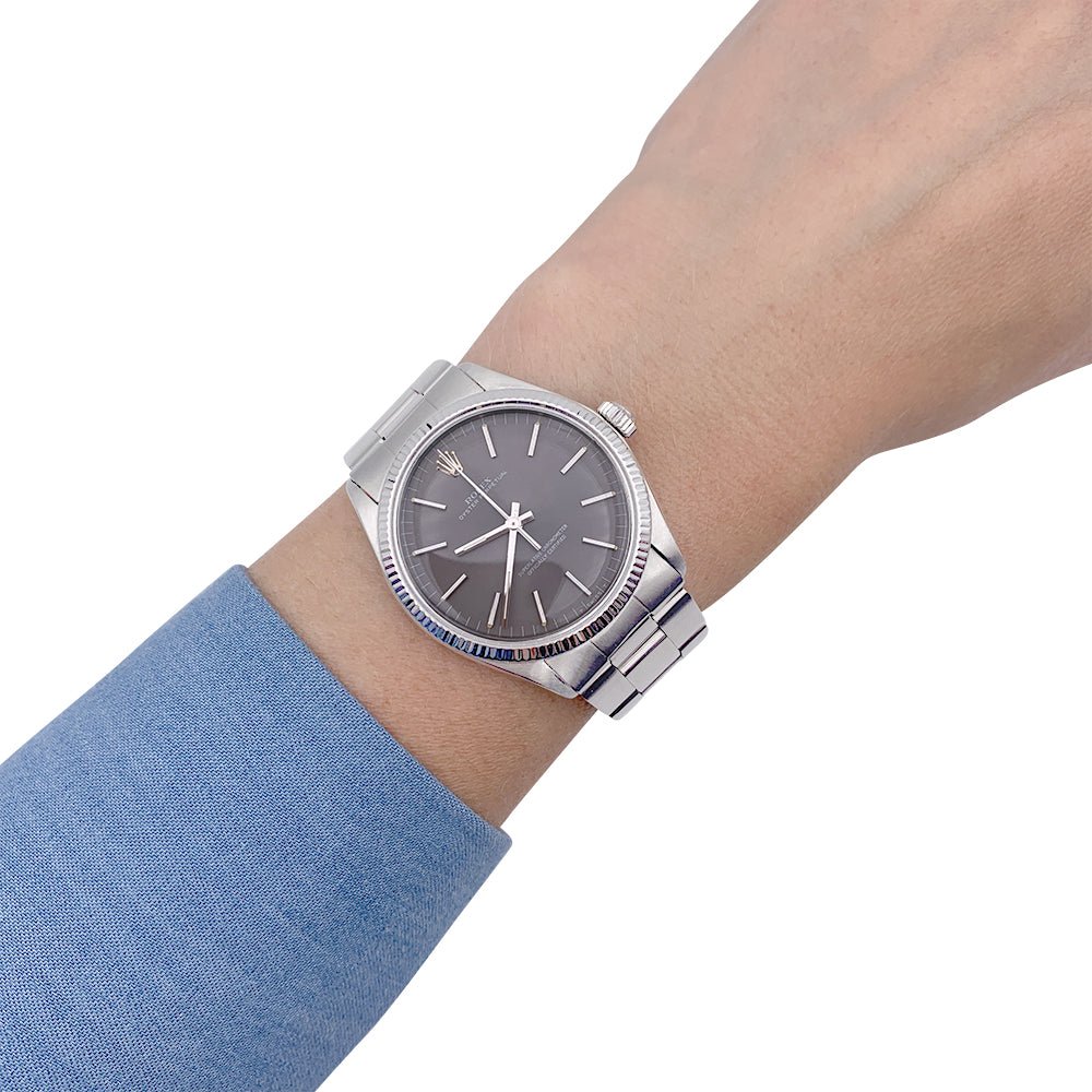 Montre Rolex, "Oyster Perpetual", acier. - Castafiore