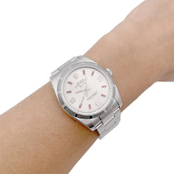 Montre ROLEX "Oyster Perpetual Air-King" en acier - Castafiore