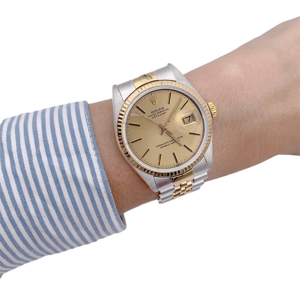 Montre ROLEX Oyster Perpetual Datejust gold yellow and steel