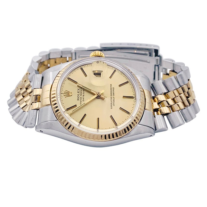 Montre ROLEX "Oyster Perpetual Datejust", or jaune et acier. - Castafiore