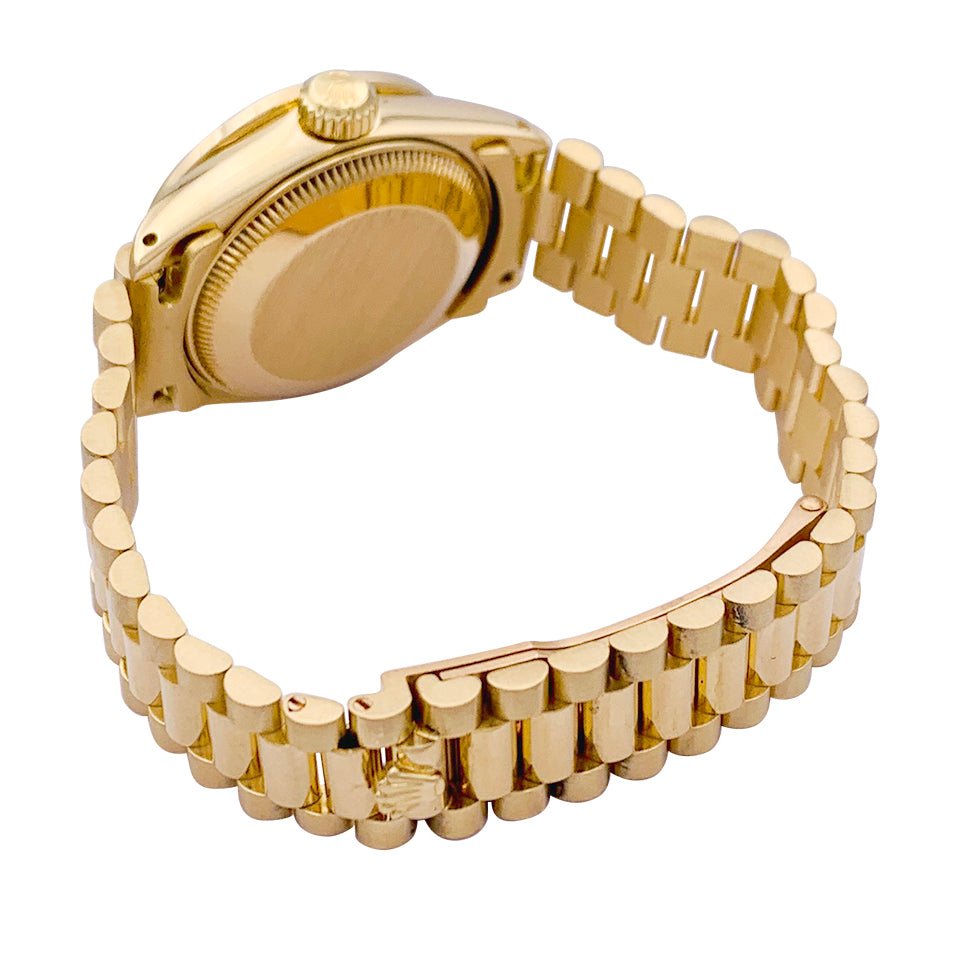 Montre ROLEX "Oyster Pertpetual Datejust" en or jaune et diamants - Castafiore