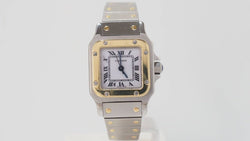 Montre Santos de Cartier en or et acier - Castafiore