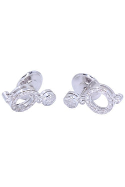 Paire de boucles d'oreilles ANTONINI en or blanc et diamants - Castafiore