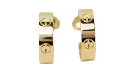 Paire de Boucles d'oreilles CARTIER Love en or jaune - Castafiore