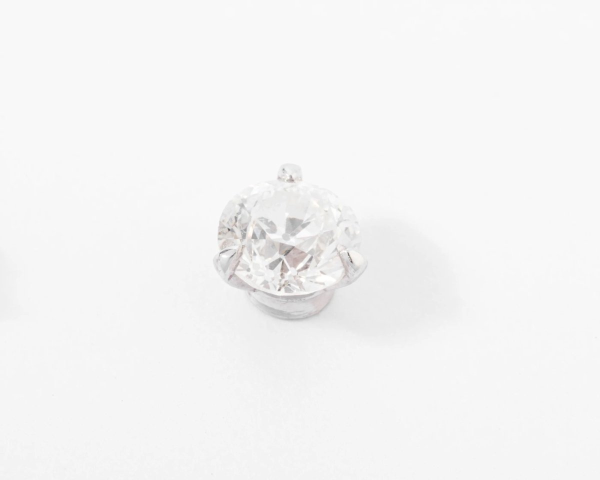 Paire de boucles d'oreilles en diamant taille ancienne - Castafiore