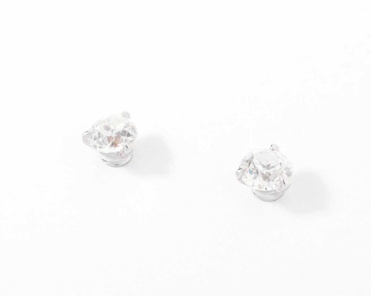 Paire de boucles d'oreilles en diamant taille ancienne - Castafiore