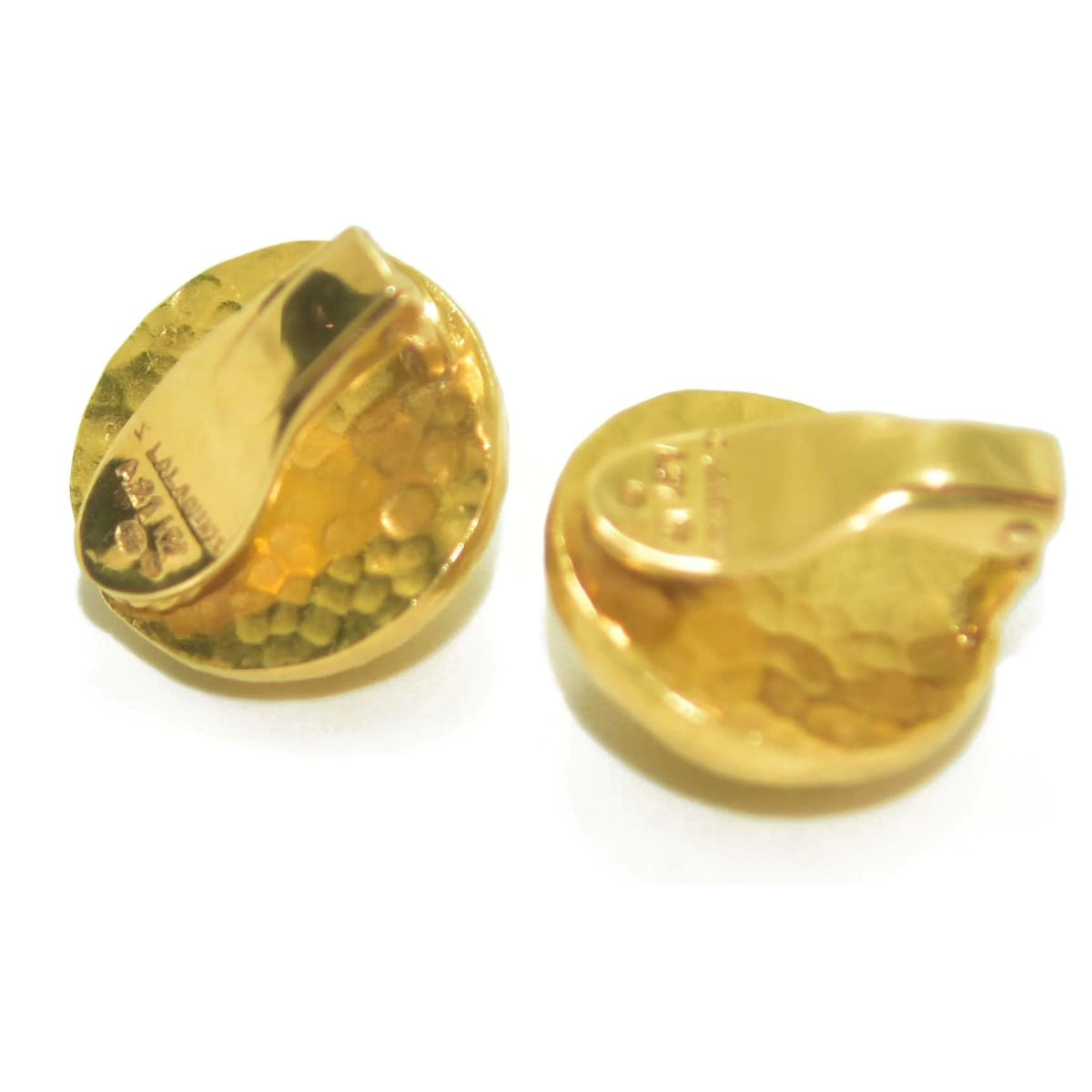 Paire de clips d'oreilles Lalaounis or jaune - Castafiore