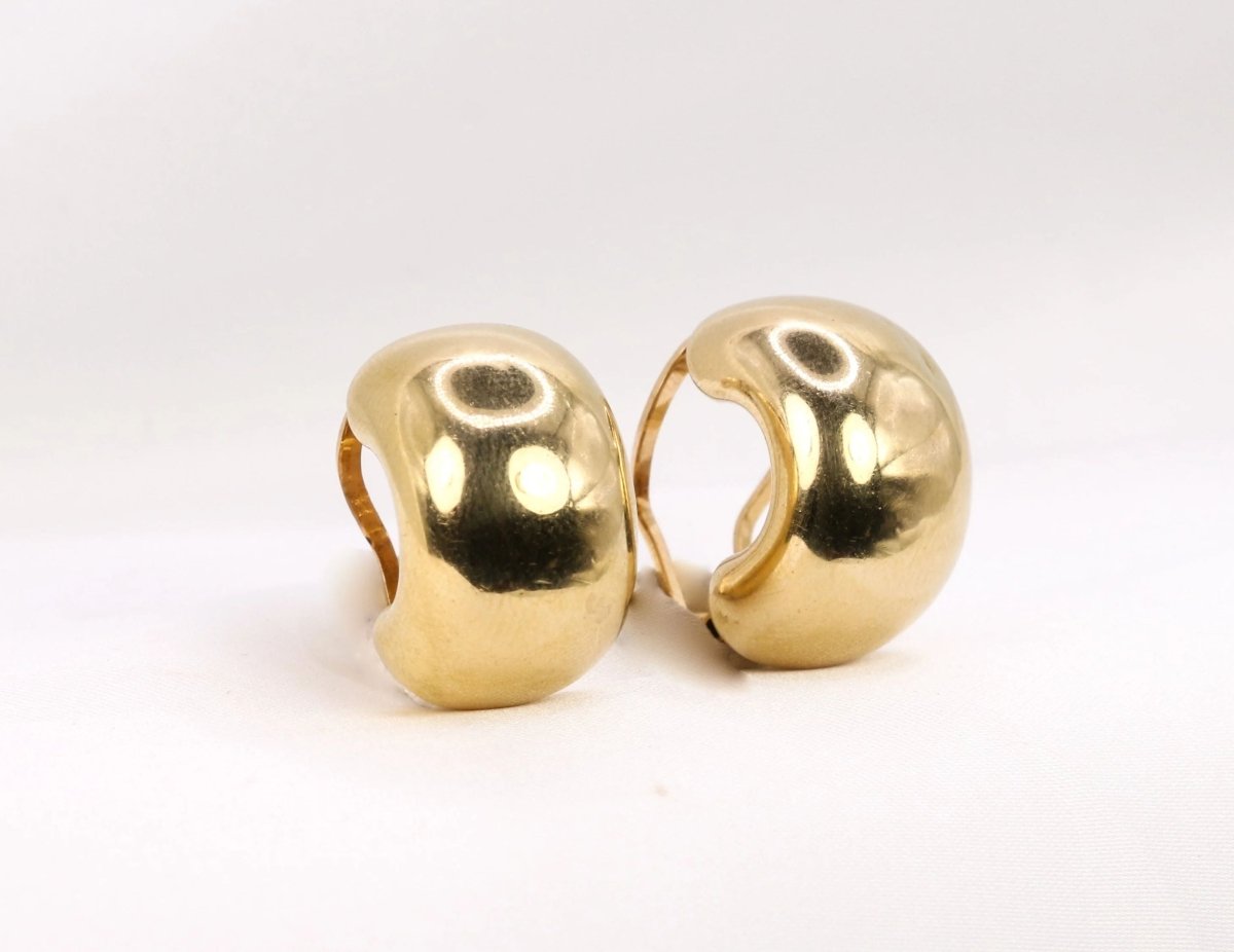 Paire de créoles épaisses vintage en or - Castafiore