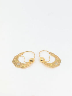 Paire de créoles savoyardes anciennes en or - Castafiore