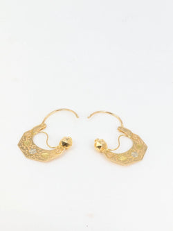 Paire de créoles savoyardes anciennes en or - Castafiore