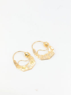 Paire de créoles savoyardes anciennes en or - Castafiore