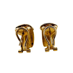 Paire de demi créoles en or jaune et diamants - Castafiore