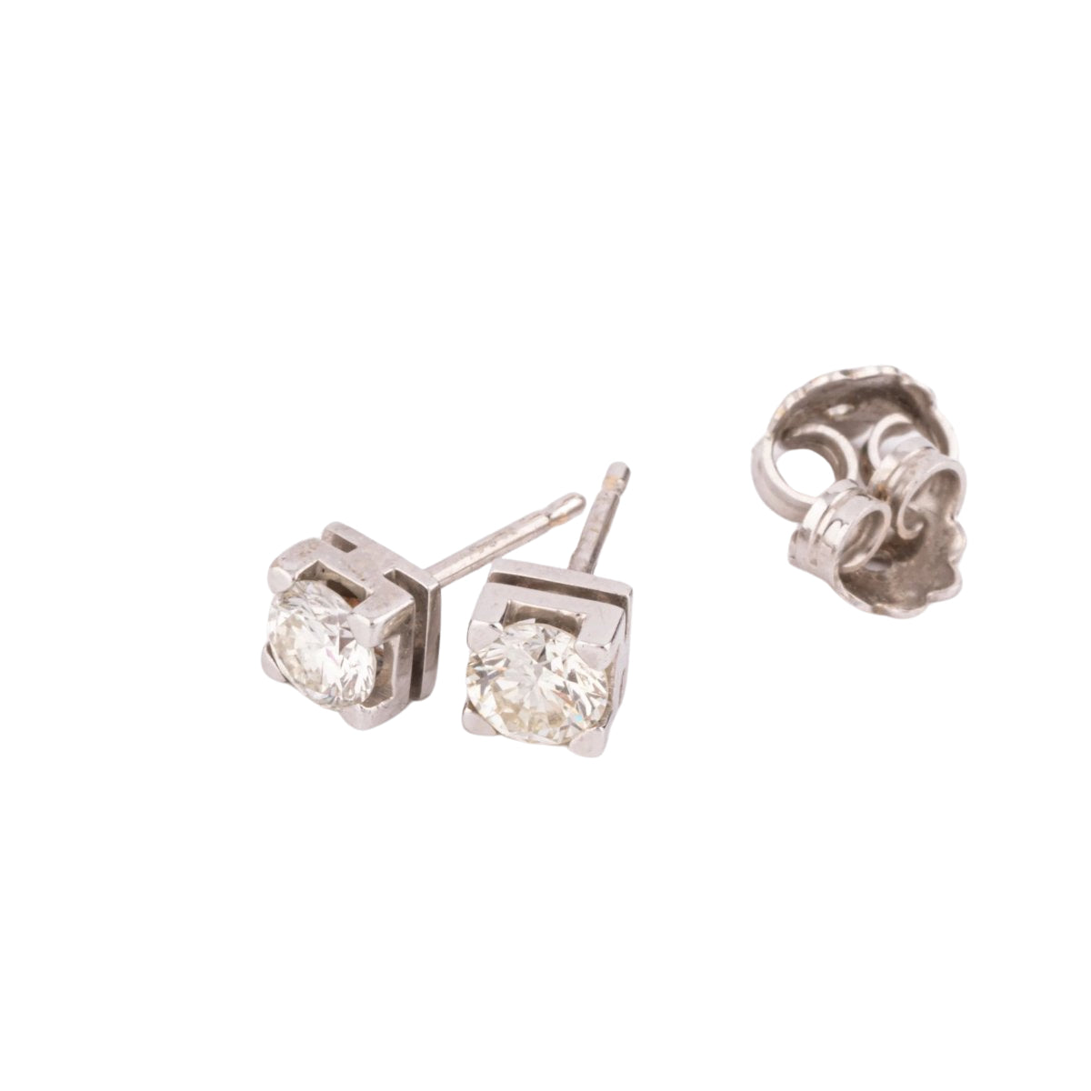 Paire de puce d'oreilles en diamant de taille moderne - Castafiore