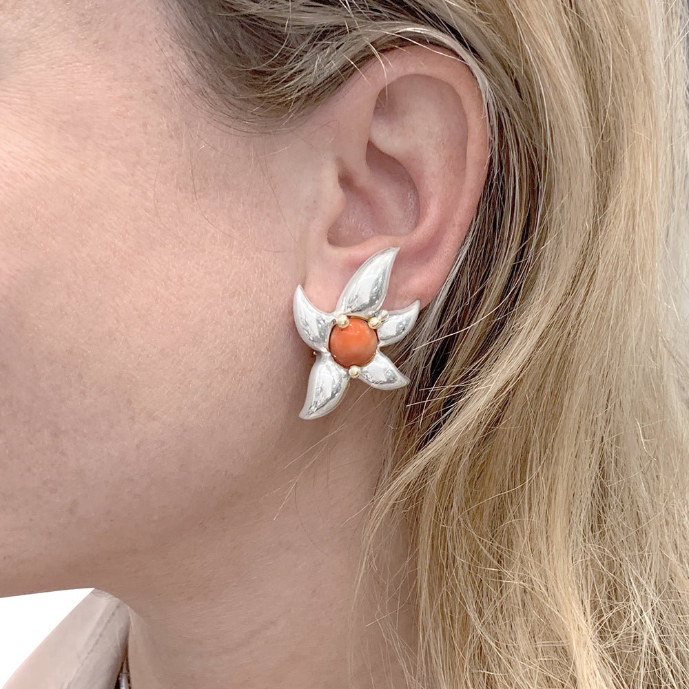Parure TIFFANY & CO. argent, or jaune et corail - Castafiore