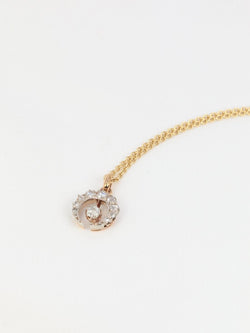 Pendentif ancien lune en or, argent et diamants - Fin du XIXème siècle - Castafiore