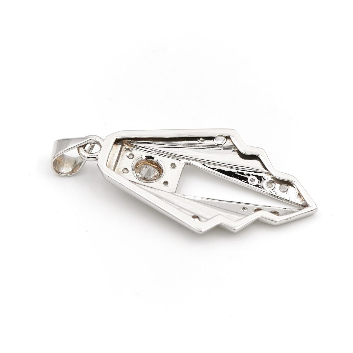 Pendentif Art déco Or blanc Diamant - Castafiore