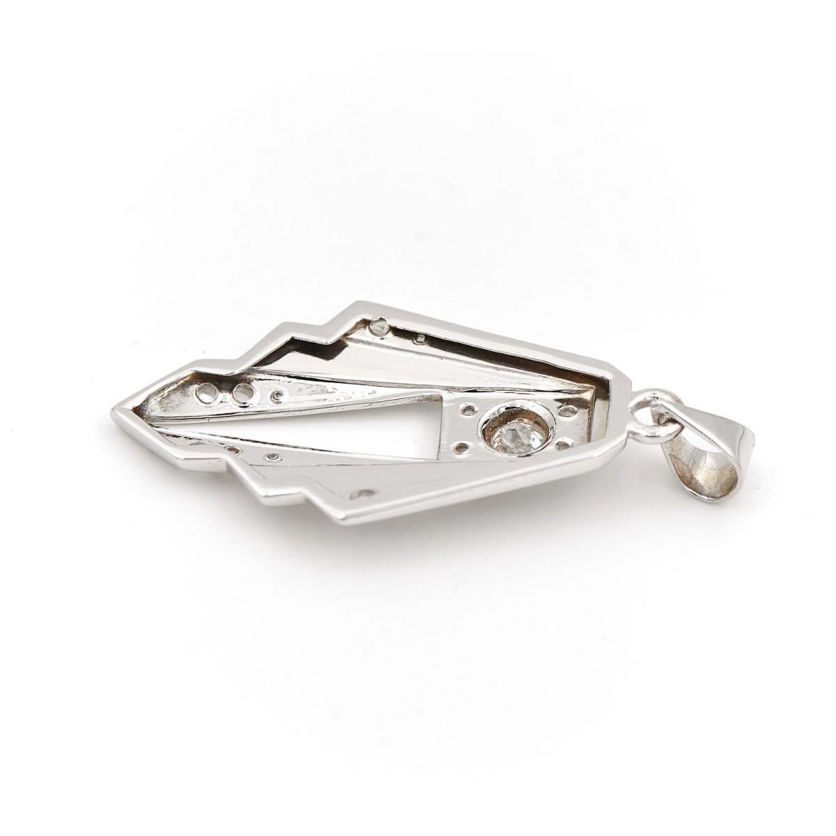 Pendentif Art déco Or blanc Diamant - Castafiore