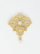 Pendentif Art Nouveau en or, diamant et perle - Castafiore