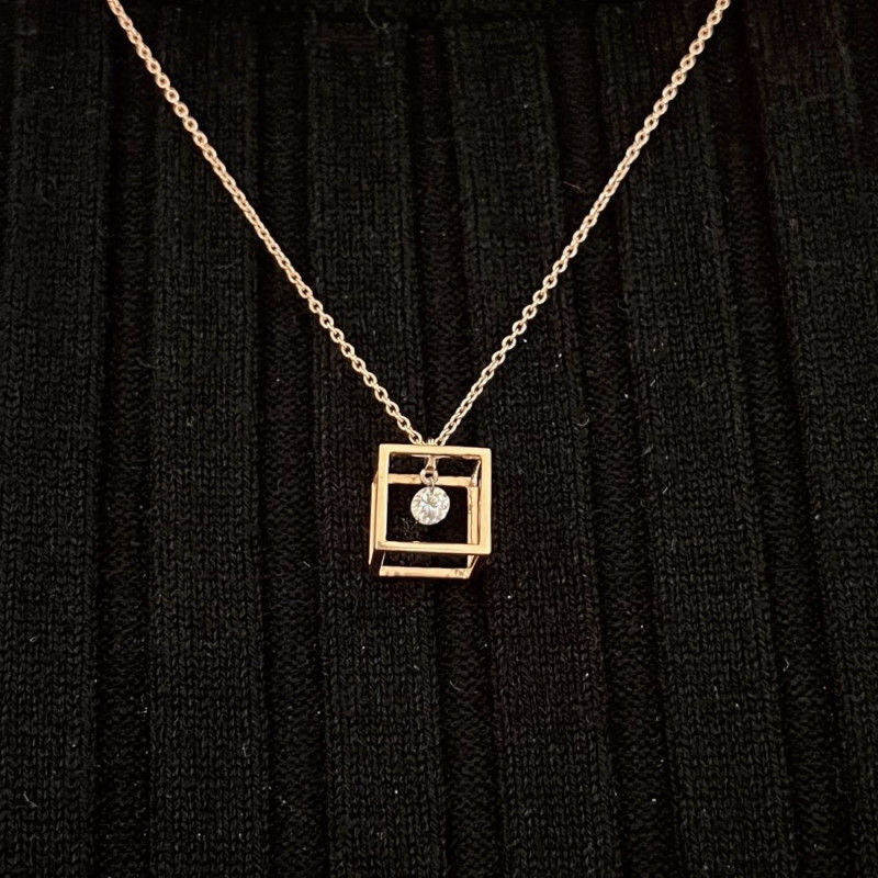 Pendentif Barro or rose diamant - Castafiore