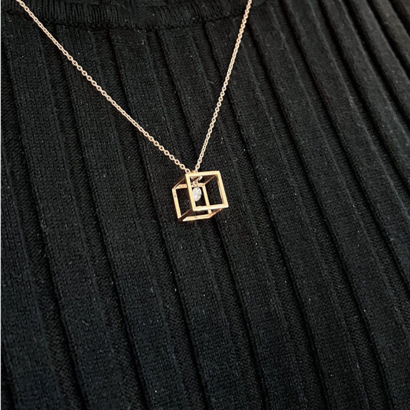 Pendentif Barro or rose diamant - Castafiore