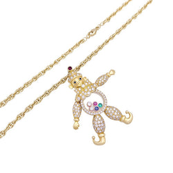 Pendentif Chopard, "Happy Clown", or jaune, diamants, pierres de couleur. - Castafiore