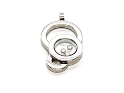 Pendentif CHOPARD "Happy Diamonds" en or blanc et diamants - Castafiore