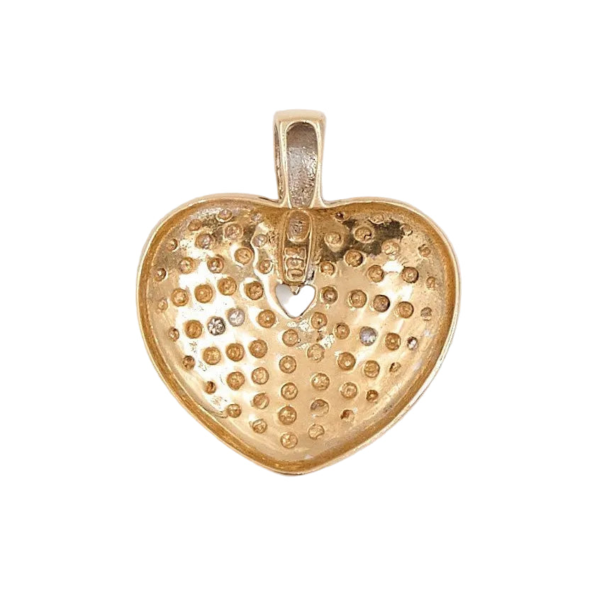 Pendentif coeur en 2 ors et diamants - Castafiore
