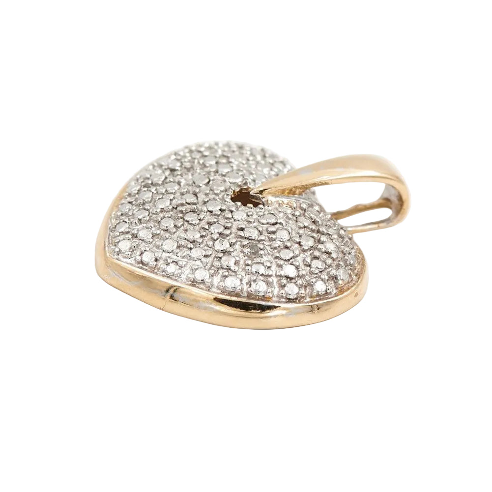 Pendentif coeur en 2 ors et diamants - Castafiore