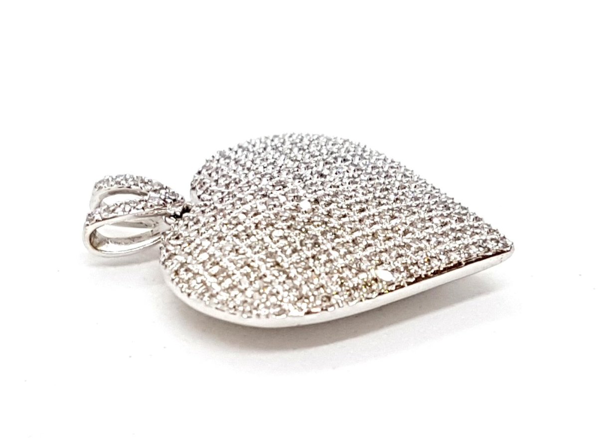 Pendentif Coeur Or blanc Diamant - Castafiore