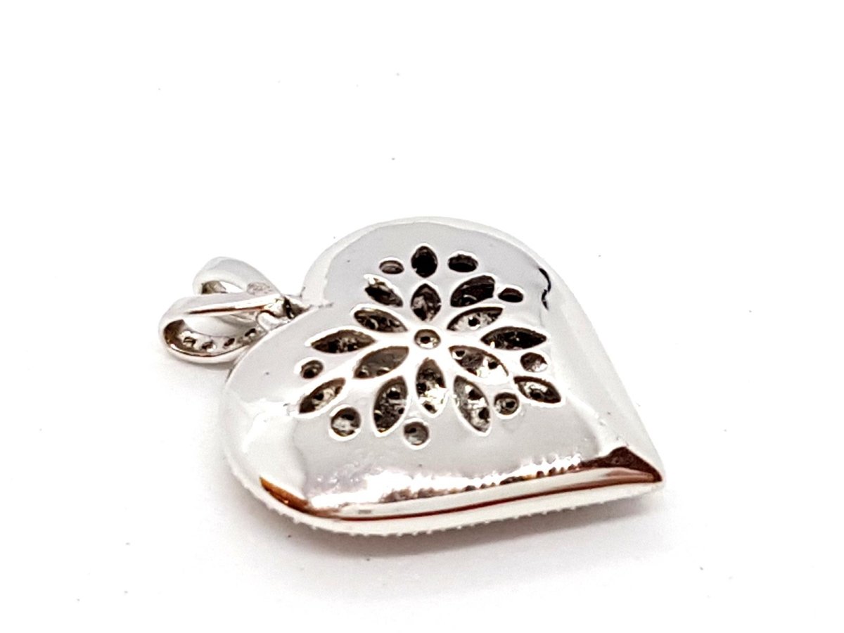 Pendentif Coeur Or blanc Diamant - Castafiore