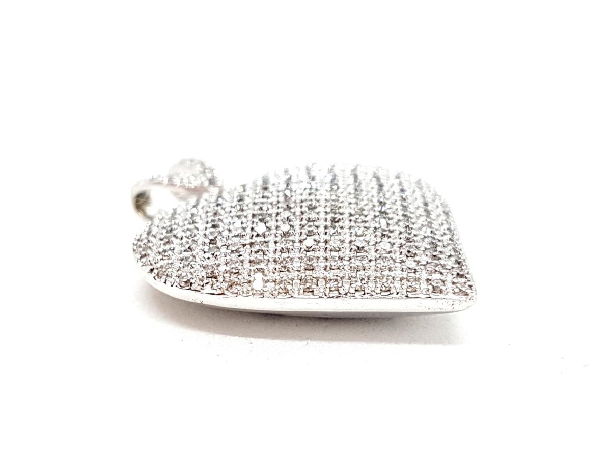 Pendentif Coeur Or blanc Diamant - Castafiore