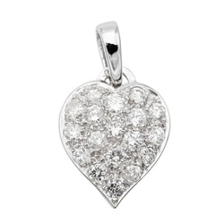 Pendentif Coeur Or blanc Diamant - Castafiore
