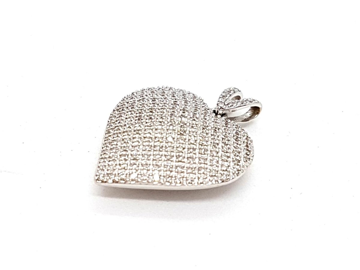 Pendentif Coeur Or blanc Diamant - Castafiore