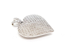 Pendentif Coeur Or blanc Diamant - Castafiore