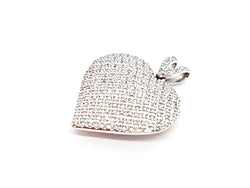 Pendentif Coeur Or blanc Diamant - Castafiore