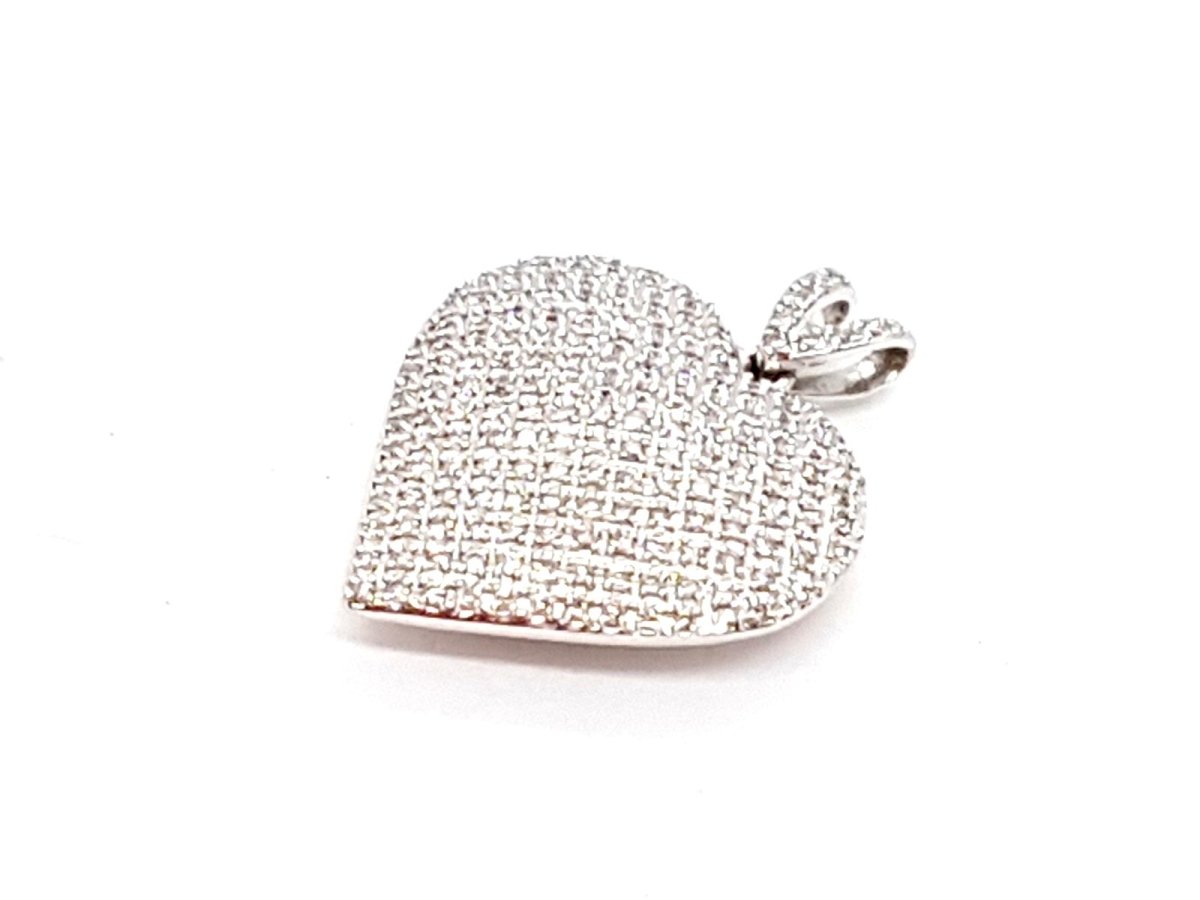Pendentif Coeur Or blanc Diamant - Castafiore