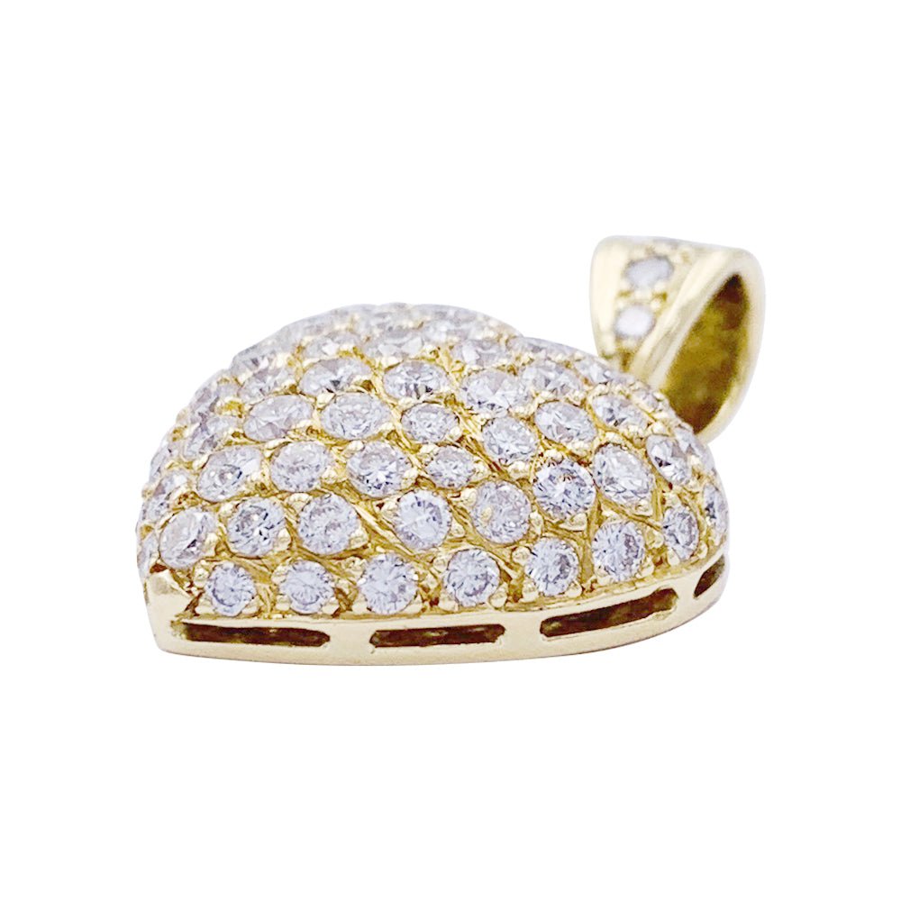 Pendentif Coeur or jaune et diamants - Castafiore