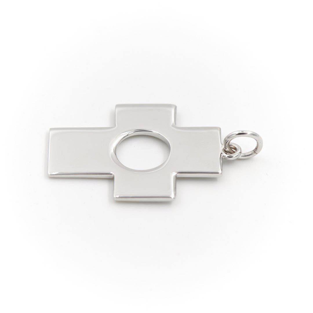 Pendentif croix en or blanc - Castafiore