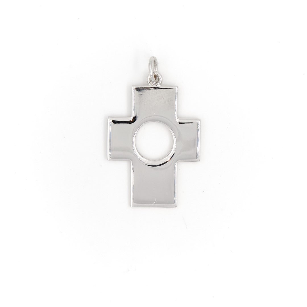 Pendentif croix en or blanc - Castafiore