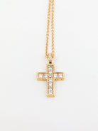 Pendentif croix vintage Cartier en or et diamants - Castafiore