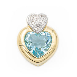 Pendentif en 2 ors, topaze et diamants - Castafiore