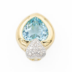 Pendentif en 2 ors, topaze et diamants - Castafiore