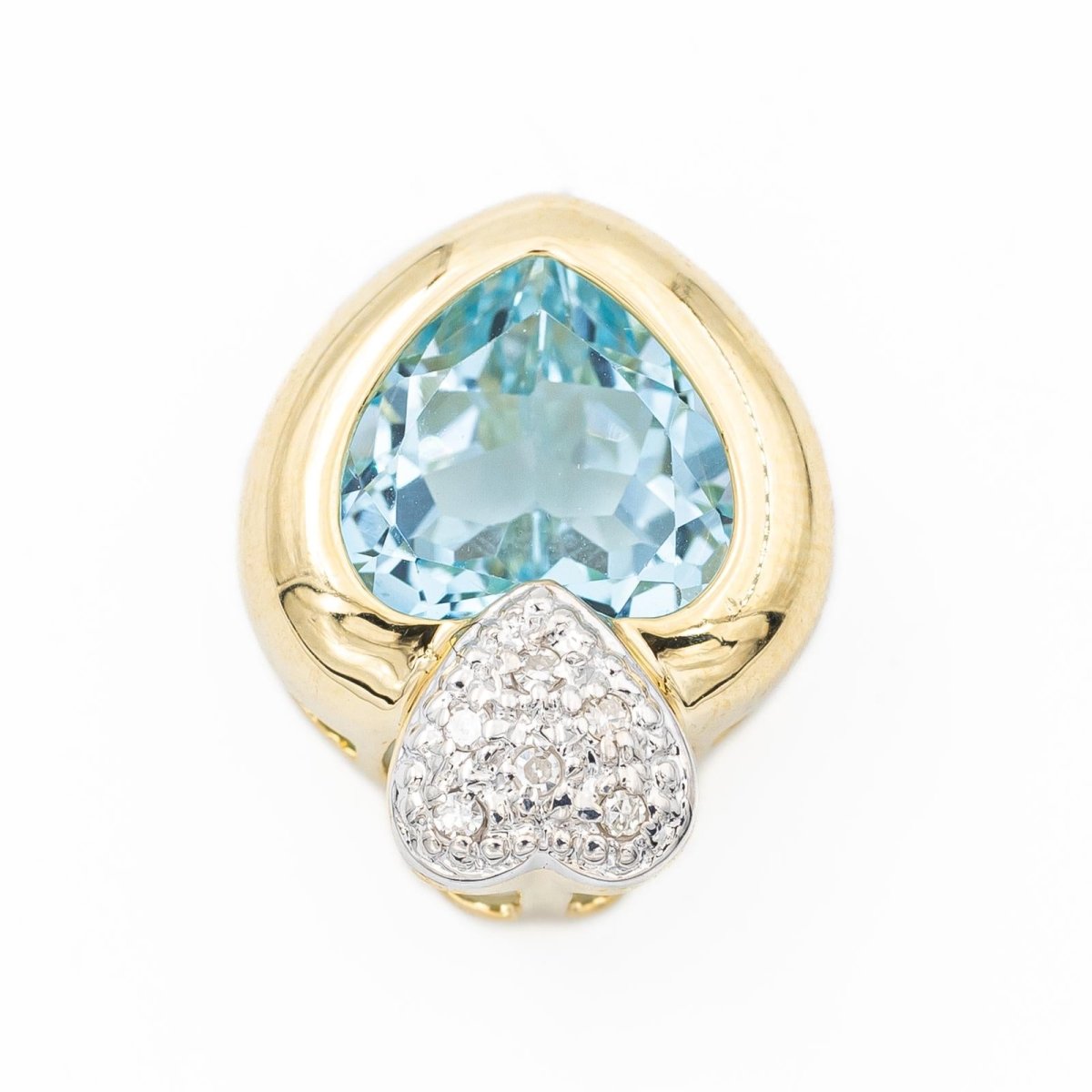 Pendentif en 2 ors, topaze et diamants - Castafiore