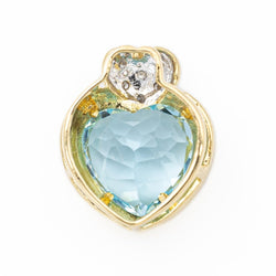 Pendentif en 2 ors, topaze et diamants - Castafiore