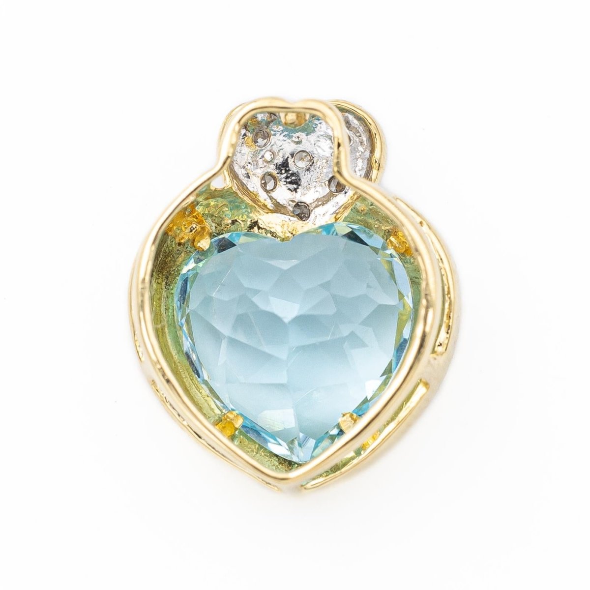 Pendentif en 2 ors, topaze et diamants - Castafiore