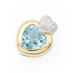 Pendentif en 2 ors, topaze et diamants - Castafiore