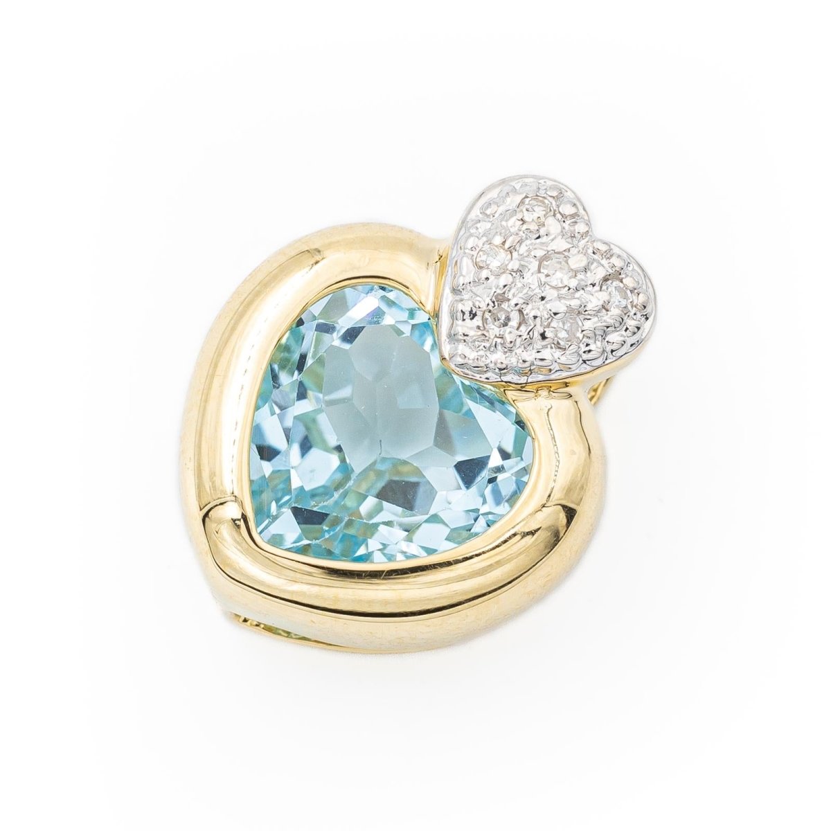 Pendentif en 2 ors, topaze et diamants - Castafiore